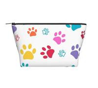 Empreintes de Pattes de Chien colorées, Trousse de Toilette Trousse de Maquillage Sac à cosmétiques Trousse de Toilette de Voyage Portable