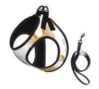 Empreintes de Pattes de Chien Mignonnes,Harnais pour Animaux de Compagnie, Harnais réfléchissant réglable pour Chien,M