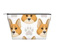Empreintes de Pattes de Visage de Chien Mignon, Trousse de Toilette Trousse de Maquillage Sac à cosmétiques Trousse de Toilette de Voyage Portable