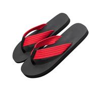 Empreintes de pieds intéressantes, sandales à chevrons à semelle épaisse pour hommes et chaussures de plage tendance à porter en plein air, pantoufles homme chat, rouge, 45 EU