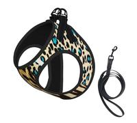 Empreintes de Tigre et de zèbre,Harnais pour Animaux de Compagnie, Harnais réfléchissant réglable pour Chien,S