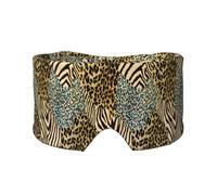 Empreintes de tigre et de zèbre,Masque pour les yeux bloquant la lumière Cache-yeux et cache-oreilles pour le sommeil