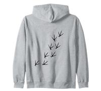 Empreintes d'oiseaux - Motif de Sentier - Faune et Sweat à Capuche