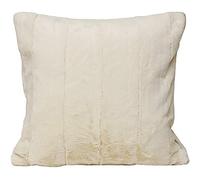 Empress Grand Coussin Carré Couverture - Crème - Super Soft Fausse Fourrure - Réversible - Fermeture Zippée - Lavable Machine - 100% Polyester - 55 X 55 Cm (22" X 22" Pouces) - Fabriqué Par Riva Paole