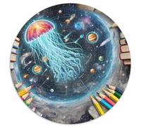 Emprunteur Stellaire Méduse 1000 Pièces Puzzle Fantastique Magique Puzzle Circulaire pour Adultes Et Enfants Classiques l'art De La Décoration Moderne Qualité Supérieure 1000pcs (67.5x67.5cm)