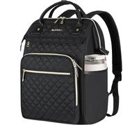 EMPSIGN Sac à Dos Ordinateur Portable Femme 17 Pouces, Imperméable Sac a Dos Scolaire Elegant avec Port de Chargement USB Sac a Dos PC Portable pour College Loisir Voyage Affaires, Noir