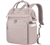 EMPSIGN Sac à Dos Ordinateur Portable Femme 17 Pouces, Imperméable Sac a Dos Scolaire Elegant avec Port de Chargement USB Sac a Dos PC Portable pour College Loisir Voyage Affaires, Rose