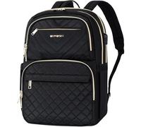 EMPSIGN Sac à dos pour ordinateur portable，sac à dos matelassé de voyage de 15,6 pouces, sac à dos d'ordinateur professionnel haute capacité de, noir