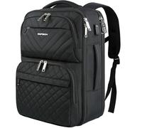 EMPSIGN Sac à dos pour ordinateur portable，sac à dos matelassé de voyage de 17 pouces, sac à dos d'ordinateur professionnel haute capacité de, Noir