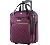 EMPSIGN Sac de transport à roulettes sous le siège - 40,6 cm, bordeaux, 16 Inch, Bagage à main sous le siège