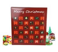 Empty Countdown Calendars to Fill - DIY 36 Days Christmas Refillable Advent | Calendrier Festival Advent to Fill Yourself for Home Table | Nappe Office Entryway Holiday Party Celebration Empty Countdown