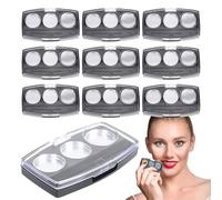 Empty Eyeshadow Palette, Compact 10x Eyeshadow Pan Packaging Tray, Multifunctional Cosmetic Storage Box, Creative Eye Shadow Container for Daily Use and Makeup Organization