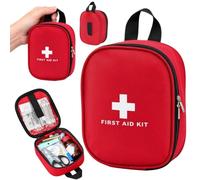 Empty First Aid Bag, Emergency Medical Bag with Adjustable Shoulder Strap | Oxford Cloth,Belt Loop and Carry Handle,Multipurpose First Aid Kit,Travel Multi Pockets Utility Pouch for Outdoor,Hiking,Home
