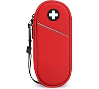Empty Medicine Bag-Medicine Bag Portable Insulated Medicine Organizer For 2 Epipen,Auvi Q,Nasal Spray,Allergy Meds,Asthma Inhaler For Outdoor Travel,,Zb-Red,Modern