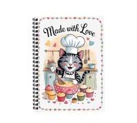 Empty Recipe Book Spiral - compact Bound Blank Meal Binder, Kitchen Notebook Cooking, Baking Home Restaurant Apartment Dormitory | Multipurpose Outdoor Indoor Utility portable lightweight