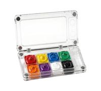Empty Watercolor Palette, 8 Well Airtight Case, Magnetic