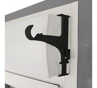 Empyr Lot de 2 Supports - sans Perçage sans adhésifs - pour Tringle à Rideaux ø 20-28mm - Fixation Tension et Serrage sur Coffre de volet Roulant - Hauteur 14-24 cm - Colori Noir - Qualité française