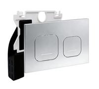 Empyreal Plaque Commande WC Mat Pour Geberit Duofix Sigma/Delta Argent