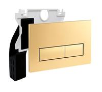 Empyreal Plaque de commande pour réservoirs de WC, compatible avec Geberit Duofix Sigma/Delta/BASIC, pour double chasse d'eau, avec 1 Trappe de visite(Or Mat)