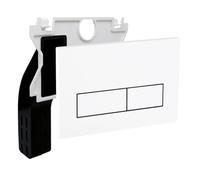 Empyreal Plaque de commande pour réservoirs de WC, compatible avec Geberit Duofix Sigma/Delta/BASIC, pour double chasse d'eau, avec 1 Trappe de visite(Blanc Mat)