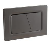 Empyreal Plaque de déclenchement avec jeu de levier de chasse et cadre de montage,pièces de rechange compatible avec Geberit Sigma 01,20,30 & UP320 & 300,115770115 double chasse(Gris foncé)