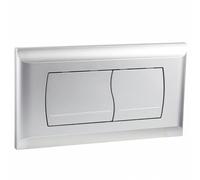 Empyreal Plaque de Déclenchement pour Geberit Twinline 30 &UP130 Mat Argent | pour Réservoir de Toilette, Double Chasse d'Eau, avec Kit d'Installation et Vis de Montage,340 x 185mm