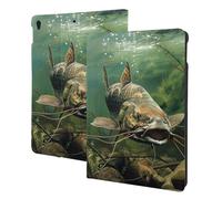 EMPYRI Étui de tablette imprimé poisson-chat sous-marin pour iPad Air3 10,5"/Ipad Pro 10,5", cuir PU antidérapant étui de tablette antichoc avec mise en veille/réveil automatique