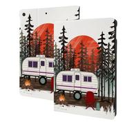 EMPYRI Étui de tablette imprimé pour iPad 7ème génération 10,2", cuir PU, antidérapant, résistant aux chocs, avec fonction veille/réveil automatique