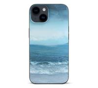EMPYRI The Sea Printed Coque de téléphone pour iPhone 14, coque de téléphone ultra fine, résistante aux rayures et aux chocs, en TPU, noir, avec recharge sans fil, anti-jaunissement