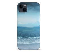 EMPYRI The Sea Printed Coque de téléphone pour iPhone 14 Plus, coque de téléphone ultra fine, résistante aux rayures et aux chocs, en TPU, noir, avec recharge sans fil, anti-jaunissement
