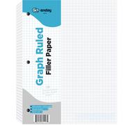 EMRAW 4-1 """" Papier de remplissage Quad Quad Dired Ruged Wael Feed Papers est livre avec un punch a 3 trous parfait pour les donnees et les graph