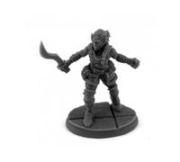 Emrul Gozgul Figurine miniature demi-orque Voleur Sculpture Alternative à l'échelle 25 mm Habitants des Donjons Reaper Miniatures