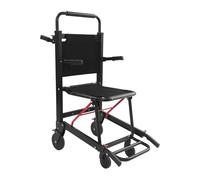 EMS Chaise d'escalier, pliable, avec 4 roues, monte-escalier, portable, jusqu'à 180 kg, pour ambulance, pompiers et évacuation, noire