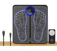 EMS FOOT MASSAGER - Tapis de massage pour les pieds. Electrostimulation EMS, 8 modes de massage, 19 niveaux d'intensité, affichage LED, télécommande