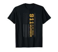 EMS I Police ou Thin Yellow Line for 911 is My Work Number T-Shirt