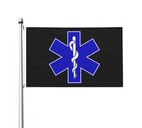 Ems Sign Emt EmergencyFlag 3x5 Ft Décoration extérieure Bannière Drapeau de cour avec œillets