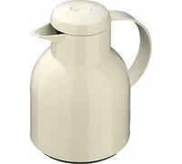Emsa 504229 SAMBA Pichet isotherme, fermeture Quick Tip, 1 Litre, 100% hermétique, Tanslucide, blanc