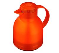Emsa 504234 SAMBA Pichet isotherme, fermeture Quick Tip, 1 Litre, 100% hermétique, Tanslucide, orange