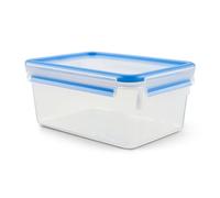 EMSA 508544 Boîte alimentaire rectangulaire avec couvercle, 2.20 Litres, Transparent/bleu