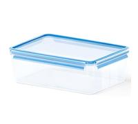 Emsa 508547 Boîte alimentaire rectangulaire avec couvercle, 5.4 Litres, Transparent/bleu, Clip & Close