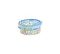 Emsa 508552 Boîte alimentaire ronde avec couvercle, 0.85 Litre, Transparent/bleu, Clip & Close