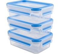 Emsa 508558 boîte hermétique alimentaire Rectangulaire 1 L Bleu, Transparent 3 pièce(s)