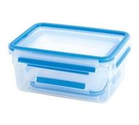 EMSA 508566 CLIP & CLOSE 3D PERFECT CLEAN LOT DE 3 BOÎTES ALIMENTAIRE 0,55 L / 1 L / 2,3 L Transparent, Bleu clair G