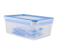 Emsa Clip & Close Rectangulaire Boîte 3,7 L Bleu, Transparent 5 pièce(s)