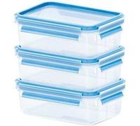 EMSA 508570 CLIP & CLOSE 3D PERFECT CLEAN LOT DE 3 BOÎTES ALIMENTAIRE 0,55 L EMPILÉ G