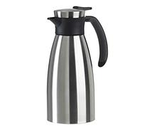 Emsa 508932 Bouteille isotherme | 1 litre | Fermeture rapide, poignée souple | Acier inoxydable | Noir