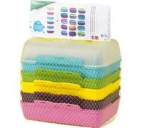 Emsa Clipboxes set de 3 Variabolo 509388 | 6 demi-coques pour 3 boîtes de conserve |Peut être assemblé à volonté |Passe au lave-vaisselle | Particulièrement adapté aux enfants, coloré, 15 x 3.5 x 10cm