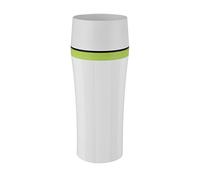 Emsa 514176 travel mug fun mug isotherme fermeture par pression quick press 100% hermétique 360 ml blanc/vert Blanc