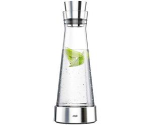 Emsa 514233 Carafe Fraîcheur en Verre et Acier Inoxydable, 1L