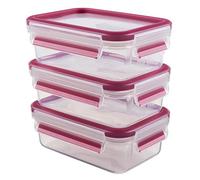 Emsa CLIP & CLOSE Rectangulaire Boîte 0,55 L Rose, Transparent 3 pièce(s)